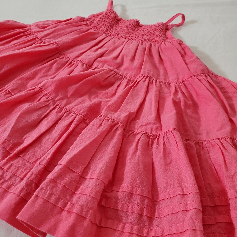 Gap Pink Tiered Ruffle Dress with Diaper Bloomer | 12-18 Months